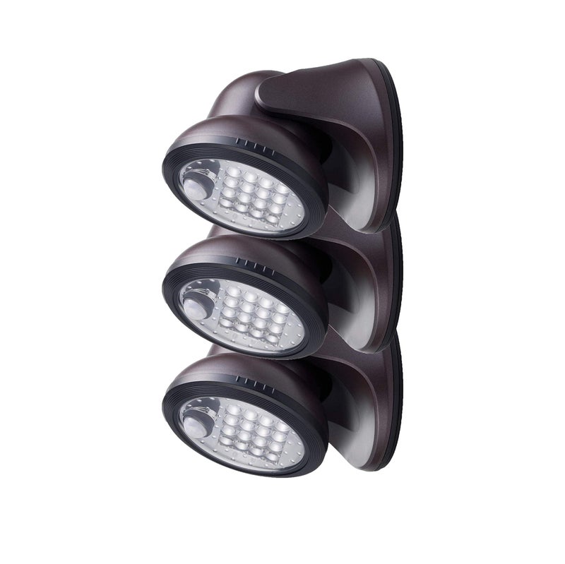 LIGHT IT! by Fulcrum 20044-107 600L LED Porch Light, Bronze, 3 Pack